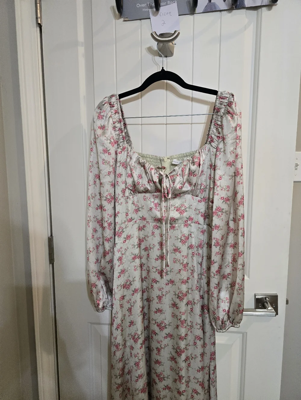 NWT Altard State Floral Midi Dress Mint Green Pink Medium Summer Boho Satin Bust - Picture 4 of 8